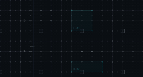 Atlas grid at 1:1