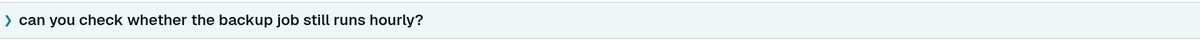 A one-line prompt