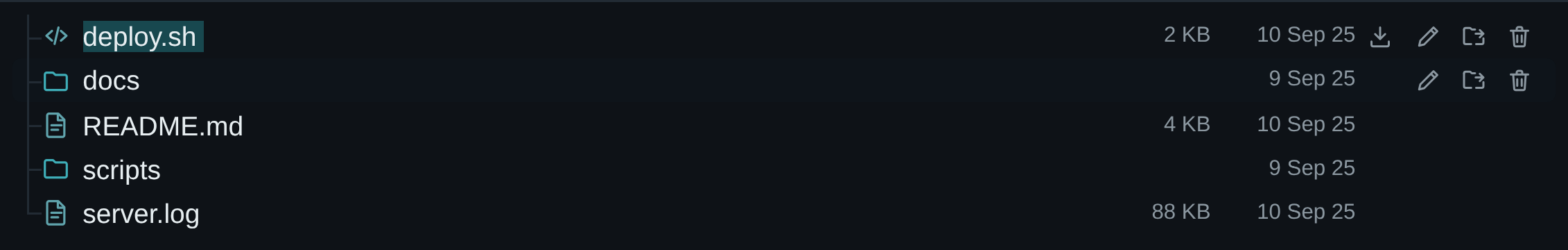 Dark theme: the same split