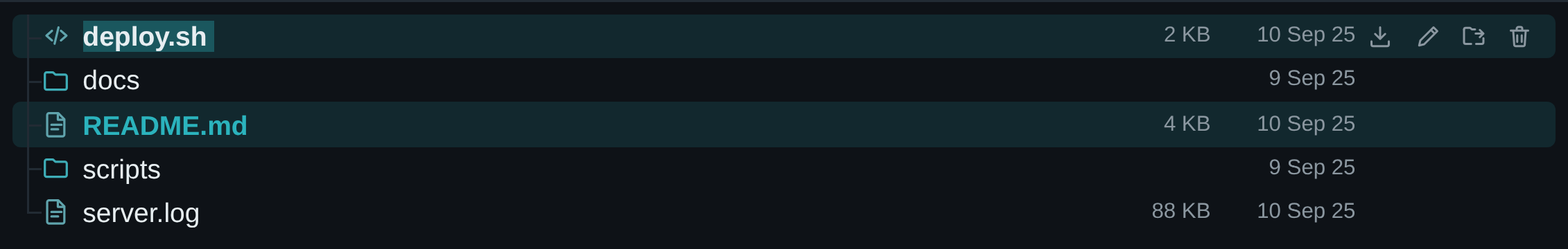 Dark theme: the same comparison